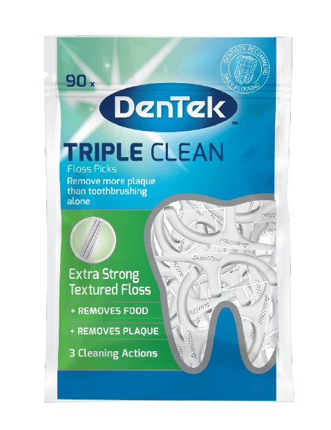 Triple Clean Advanced Clean Floss Picks - Mouthwash Blast by DenTek - Non-toxic, STOP rated product free from harmful chemicals