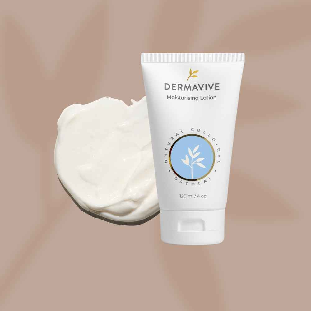 Natural Colloidal Oatmeal Moisturising Lotion by DERMAVIVE - Non-toxic, STOP rated product free from harmful chemicals