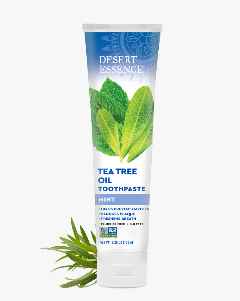 Tea Tree Oil Mint Toothpaste by DESERT ESSENCE - Non-toxic, SLOW rated product free from harmful chemicals