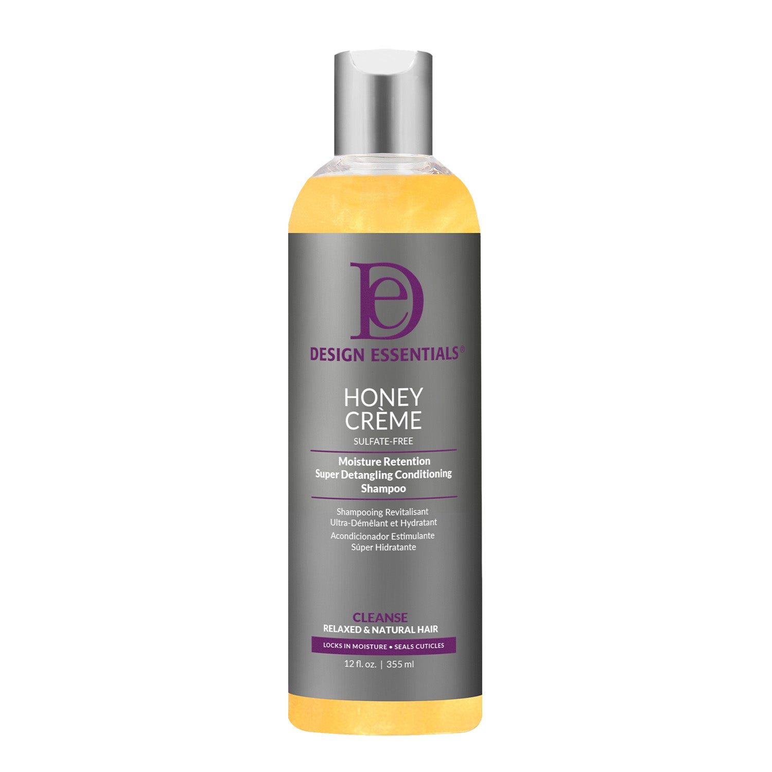 Honey Creme Moisture Retention Super Detangling Conditioning Shampoo by DESIGN ESSENTIALS - Non-toxic, STOP rated product free from harmful chemicals