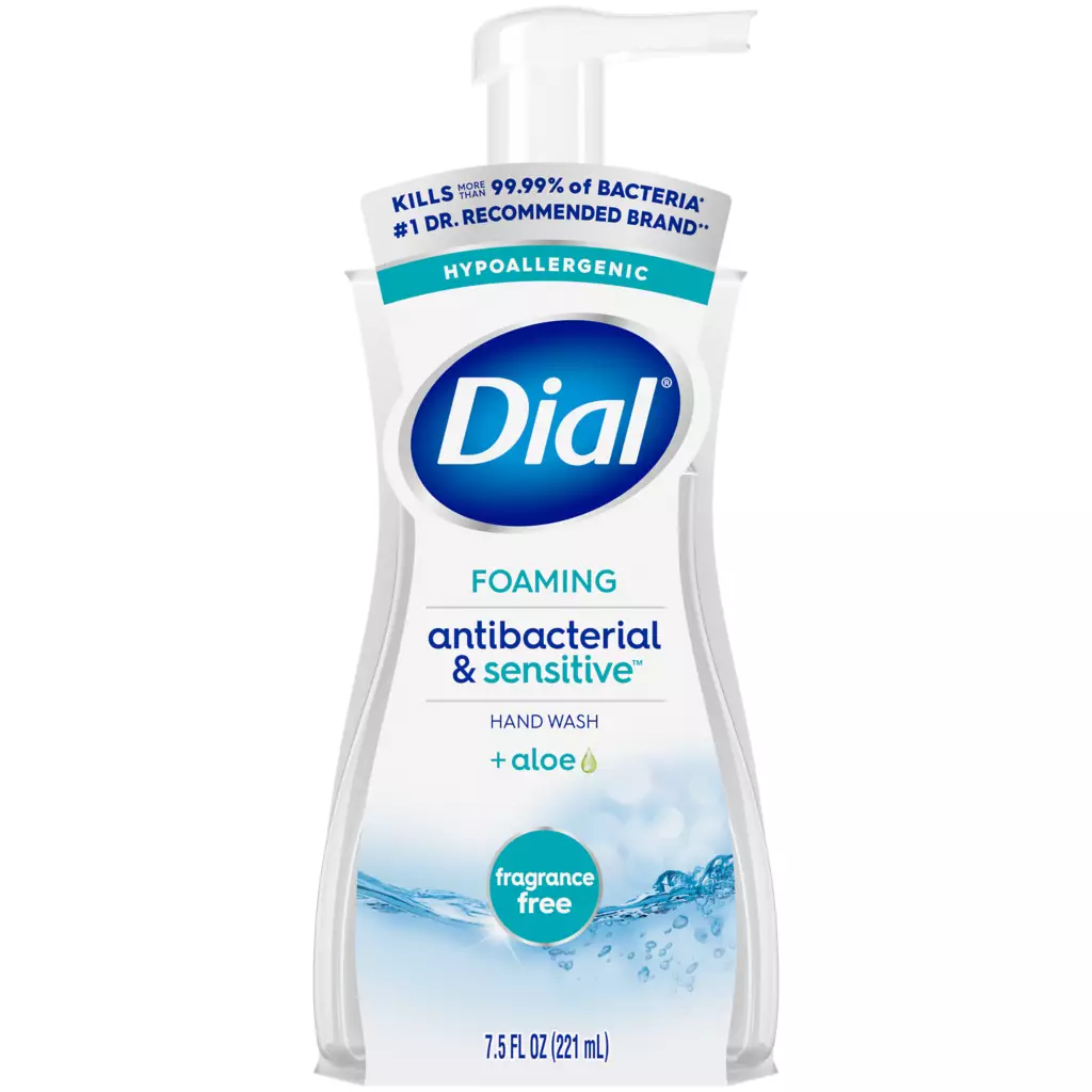 Fragrance Free Foaming Hand Soap - Antibacterial & Sensitive by Dial - Non-toxic, SLOW rated product free from harmful chemicals