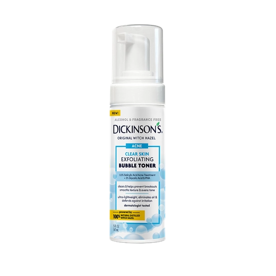 Clear Skin Exfoliating Bubble Toner by DICKINSON'S ORIGINAL WITCH HAZEL - Non-toxic, SLOW rated product free from harmful chemicals