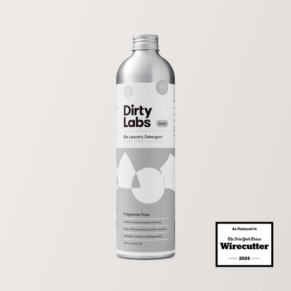 Bio Laundry Detergent with Phytolase - Free & Clear by Dirty Labs - Non-toxic Laundry product rated GO by Million Marker, free from BPA, phthalates, and parabens