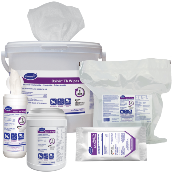 Oxivir Tb Wipes by Diversey - Non-toxic, SLOW rated product free from harmful chemicals