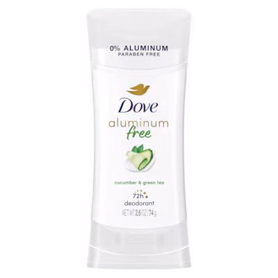 Aluminum Free Deodorant Stick - Cucumber & Green Tea by Dove - Non-toxic, STOP rated product free from harmful chemicals