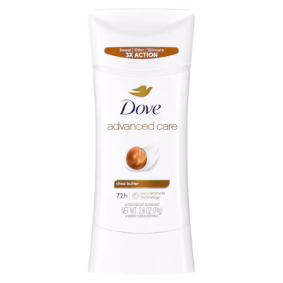 Advanced Care Antiperspirant - Shea Butter by Dove - Non-toxic, STOP rated product free from harmful chemicals