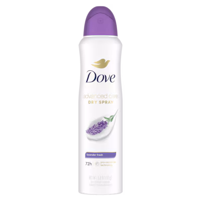 Advanced Care Dry Spray Antiperspirant - Lavender Fresh by Dove - Non-toxic Deodorants product rated STOP by Million Marker, free from BPA, phthalates, and parabens