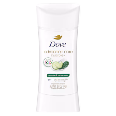 Advanced Care Invisible Antiperspirant - Cucumber & Cactus Water by Dove - Non-toxic Deodorants product rated STOP by Million Marker, free from BPA, phthalates, and parabens