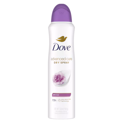 Advanced Care Pink Rosa Antiperspirant Dry Spray by Dove - Non-toxic Deodorants product rated STOP by Million Marker, free from BPA, phthalates, and parabens