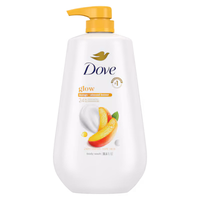 Glowing Body Wash - Mango & Almond Butter by Dove - Non-toxic Soaps + Body Washes product rated STOP by Million Marker, free from BPA, phthalates, and parabens