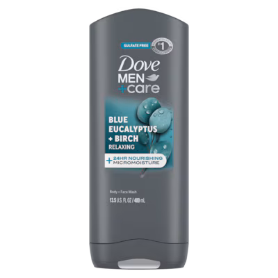 Men+Care Body Wash - Blue Eucalyptus + Birch by Dove - Non-toxic Soaps + Body Washes product rated STOP by Million Marker, free from BPA, phthalates, and parabens