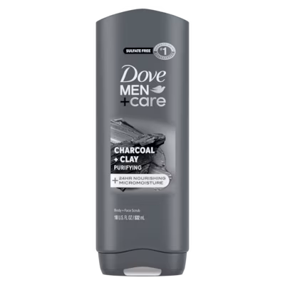 Men+Care Charcoal + Clay Body Wash by Dove - Non-toxic Soaps + Body Washes product rated STOP by Million Marker, free from BPA, phthalates, and parabens
