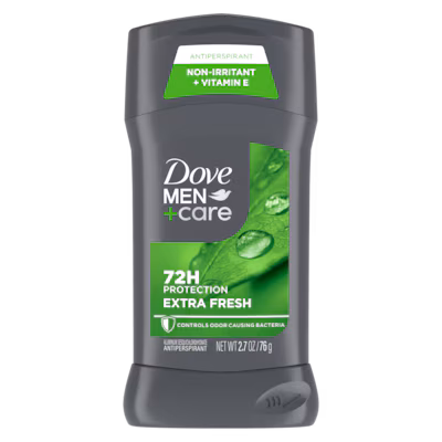 Men+Care Extra Fresh 72 Hour Antiperspirant Deodorant Stick by Dove - Non-toxic Deodorants product rated STOP by Million Marker, free from BPA, phthalates, and parabens