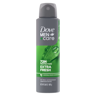 Men+Care Extra Fresh Antiperspirant Spray by Dove - Non-toxic Deodorants product rated STOP by Million Marker, free from BPA, phthalates, and parabens