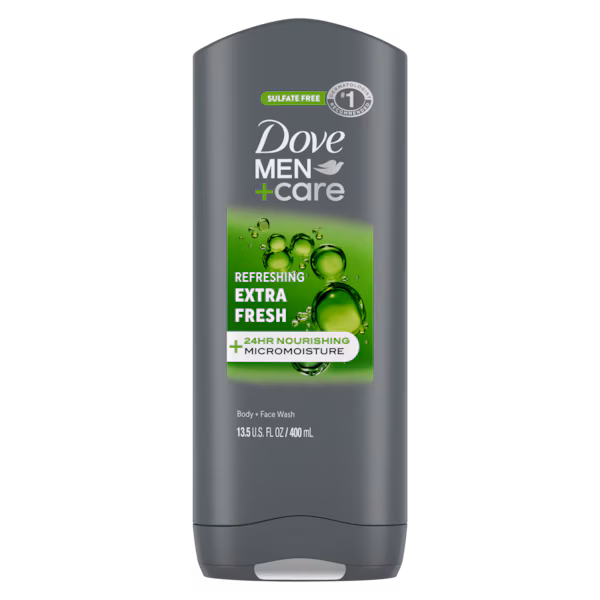 Men+Care Refreshing Extra Fresh Body + Face Wash by Dove - Non-toxic Soaps + Body Washes product rated STOP by Million Marker, free from BPA, phthalates, and parabens