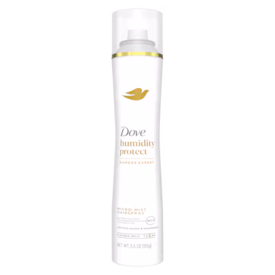 Micro Mist Hairspray - Humidity Protect Damage Therapy by Dove - Non-toxic Hair Styling + Treatment product rated STOP by Million Marker, free from BPA, phthalates, and parabens