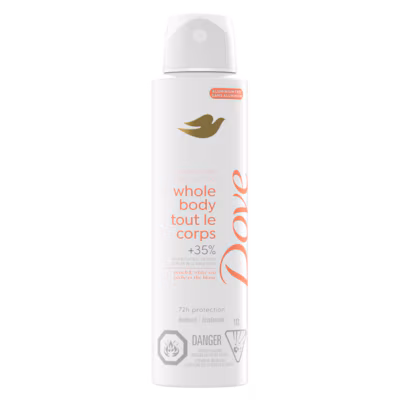 Whole Body Deodorant Spray - Peach & White Tea by Dove - Non-toxic Deodorants product rated STOP by Million Marker, free from BPA, phthalates, and parabens