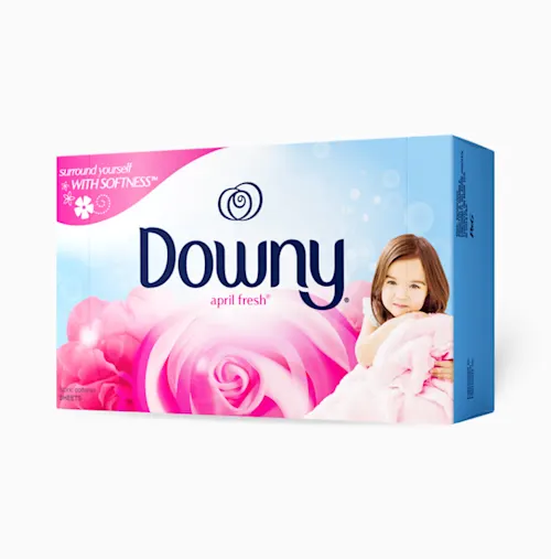 Fabric Softener Dryer Sheets – April Fresh by Downy - Non-toxic Laundry product rated STOP by Million Marker, free from BPA, phthalates, and parabens