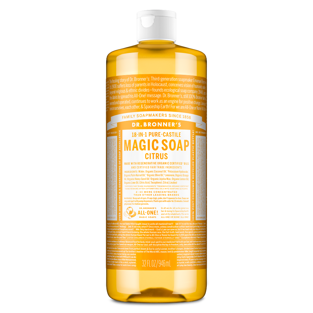 18-In-1 Pure-Castile Magic Soap - Citrus by DR. BRONNER'S - Non-toxic, SLOW rated product free from harmful chemicals