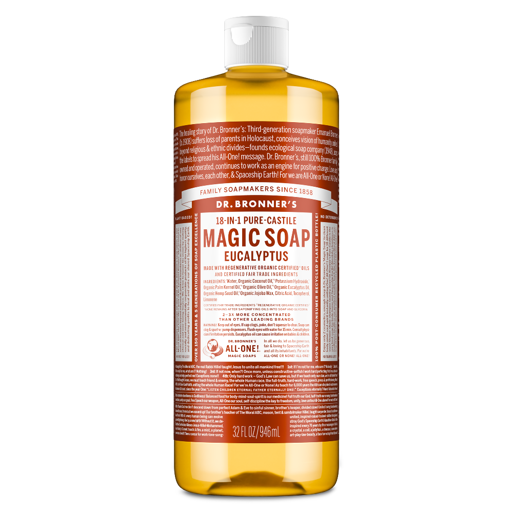 18-In-1 Pure-Castile Magic Soap - Eucalyptus by DR. BRONNER'S - Non-toxic, SLOW rated product free from harmful chemicals