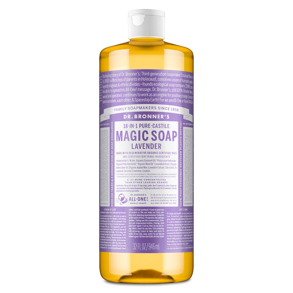 18-In-1 Pure-Castile Magic Soap - Lavender by DR. BRONNER'S - Non-toxic, SLOW rated product free from harmful chemicals