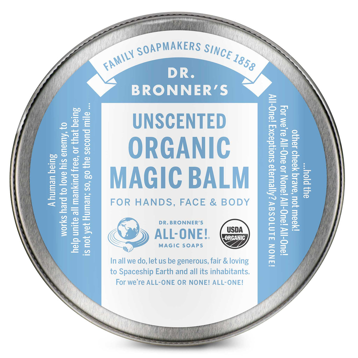 Dr. Bronner's Unscented Organic Magic Balm by Dr. Bronner's - Non-toxic, GO rated product free from harmful chemicals