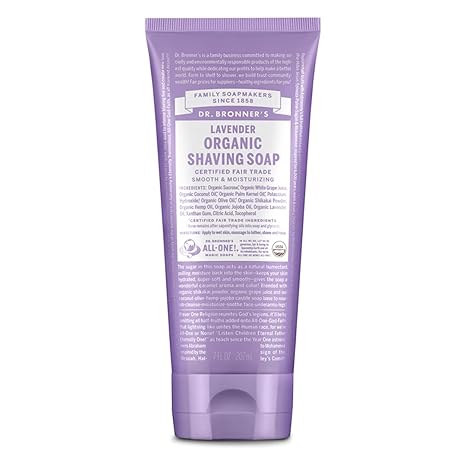Organic Shaving Soap - Lavender by DR. BRONNER'S - Non-toxic, SLOW rated product free from harmful chemicals