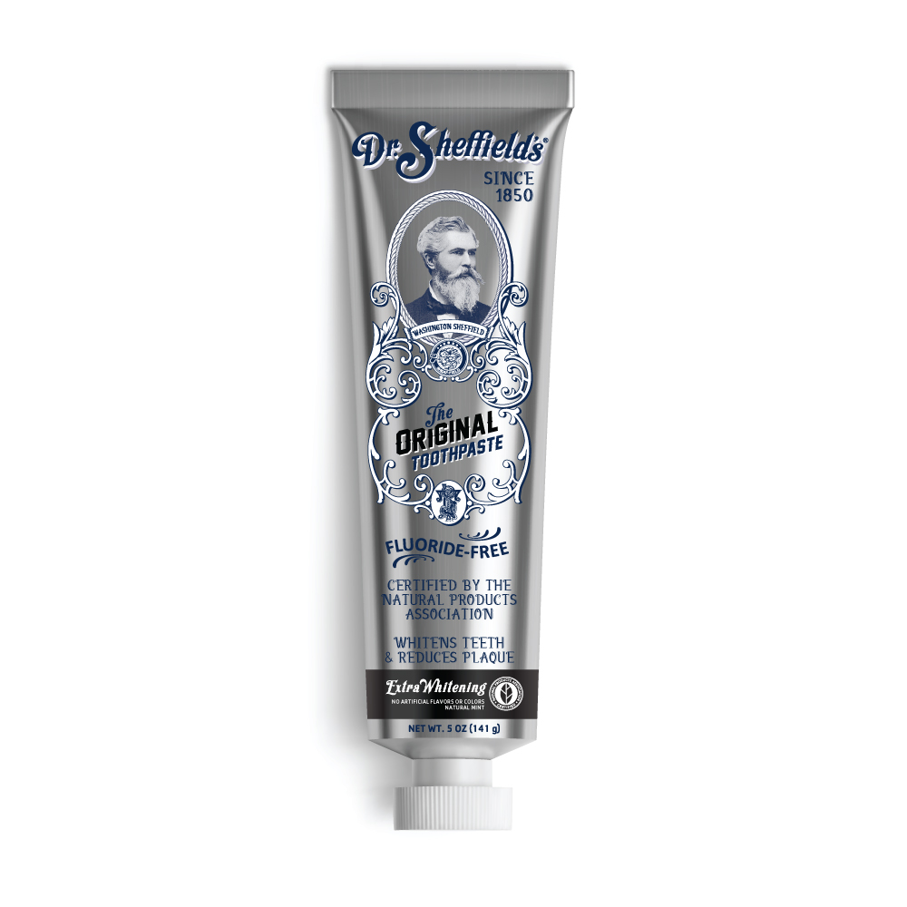 Extra Whitening Fluoride-Free Toothpaste by Dr. Sheffield's The ORIGINAL TOOTHPASTE - Non-toxic, SLOW rated product free from harmful chemicals
