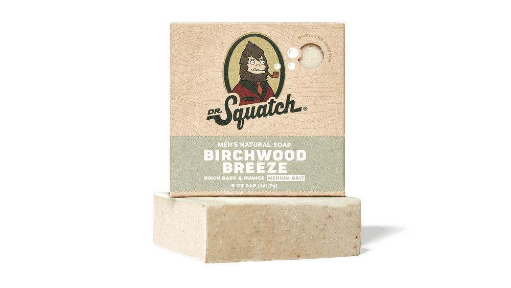 Men's Natural Bar Soap - Birchwood Breeze by DR. Squatch - Non-toxic, SLOW rated product free from harmful chemicals