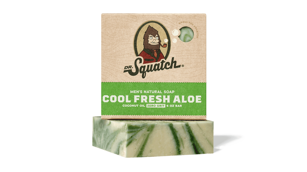 Men's Natural Bar Soap - Cool Fresh Aloe by DR. Squatch - Non-toxic, SLOW rated product free from harmful chemicals
