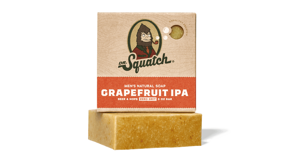 Men's Natural Bar Soap - Grapefruit IPA by DR. Squatch - Non-toxic, SLOW rated product free from harmful chemicals