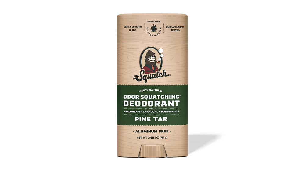 Men's Natural Odor Squatching Deodorant - Pine Tar by DR. Squatch - Non-toxic, SLOW rated product free from harmful chemicals