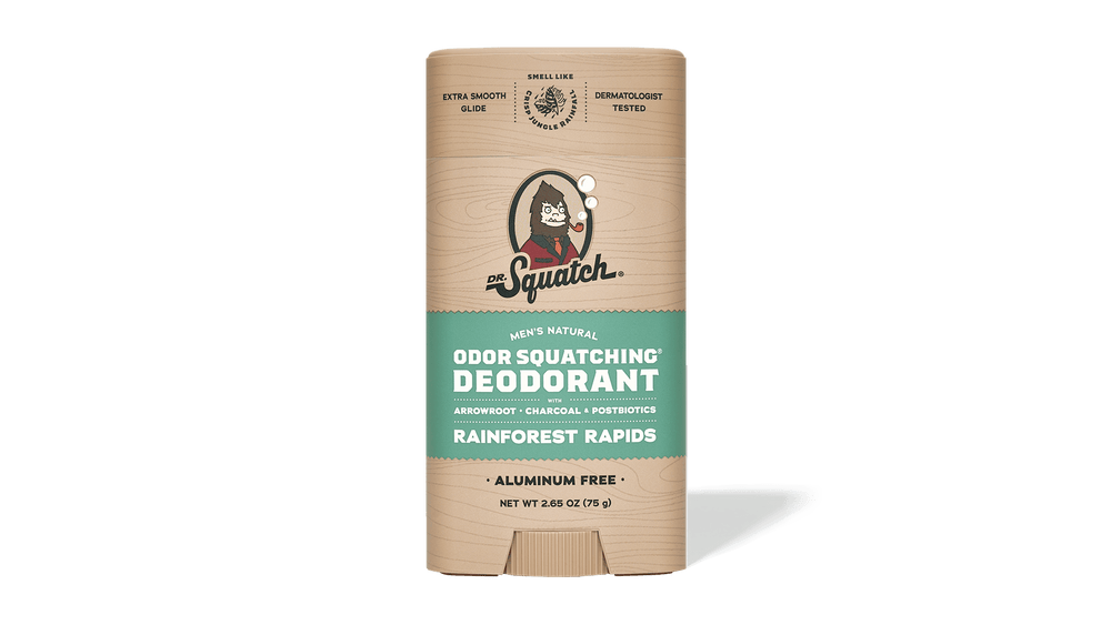 Men's Natural Odor Squatching Deodorant - Rainforest Rapids by DR. Squatch - Non-toxic, SLOW rated product free from harmful chemicals