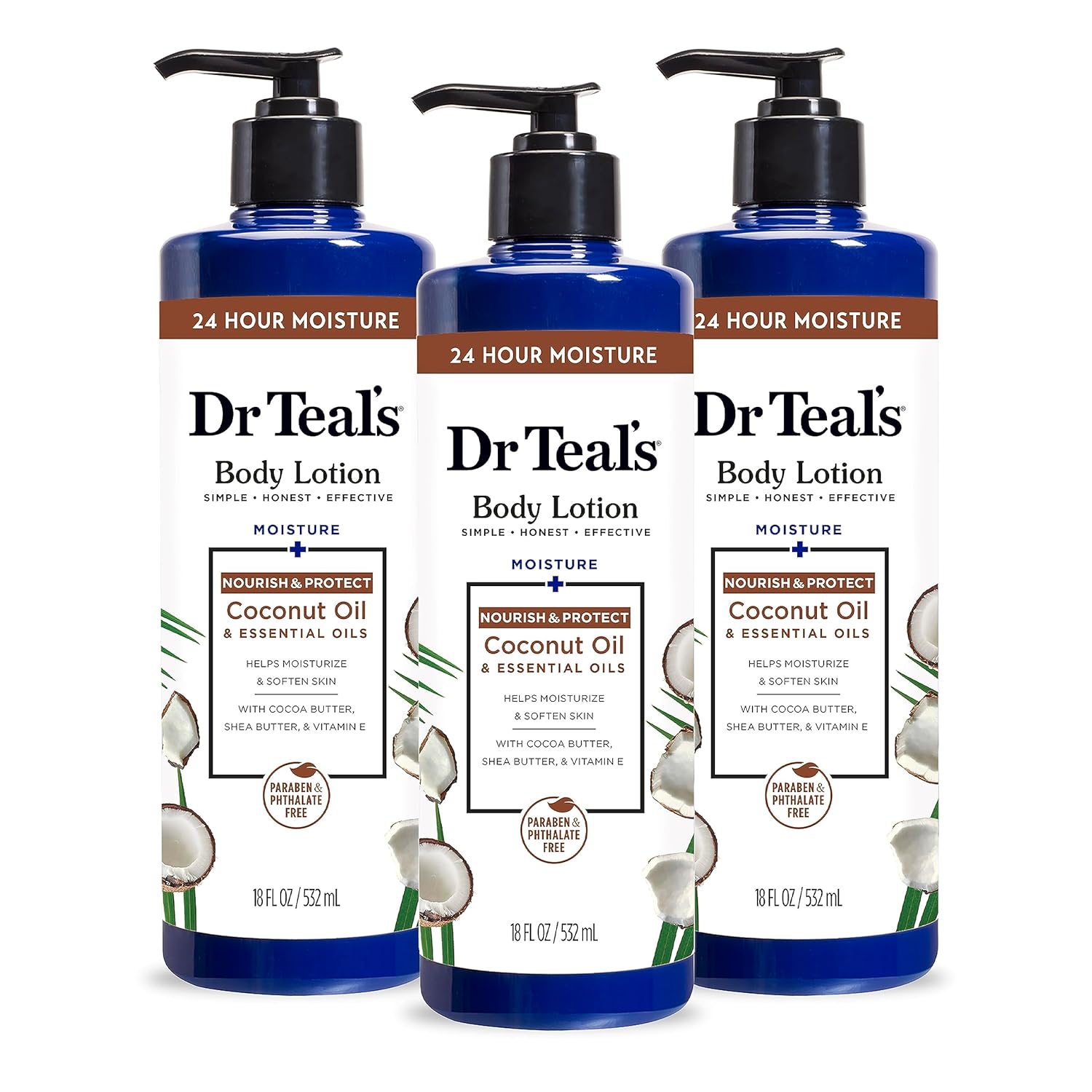 Body Lotion - Nourish & Protect by Dr Teal's - Non-toxic, STOP rated product free from harmful chemicals