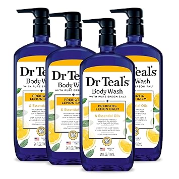 Body Wash - Prebiotic Lemon Balm by Dr Teal's - Non-toxic, STOP rated product free from harmful chemicals