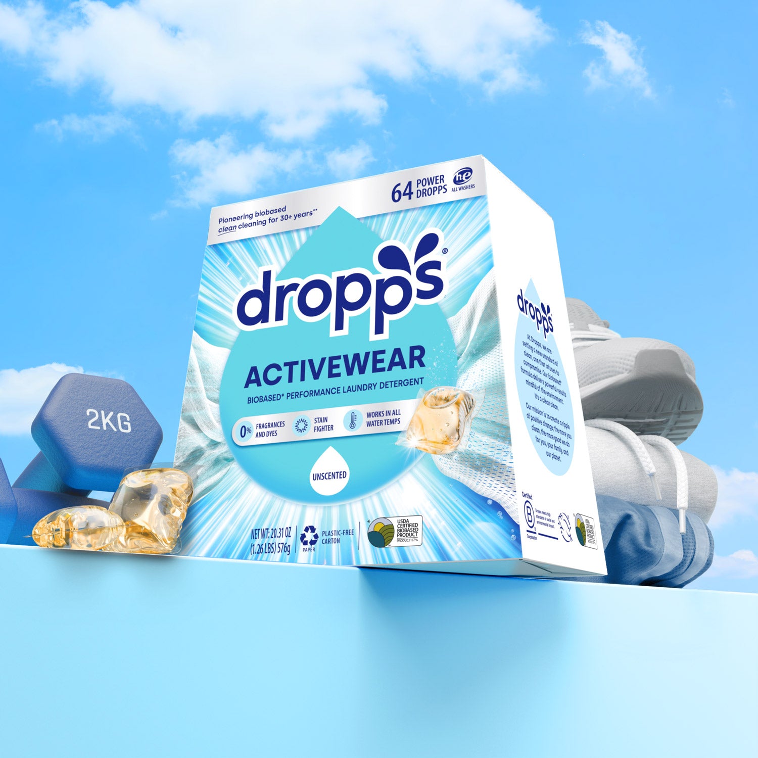 Activewear Laundry Detergent - Unscented by Dropps - Non-toxic, SLOW rated product free from harmful chemicals