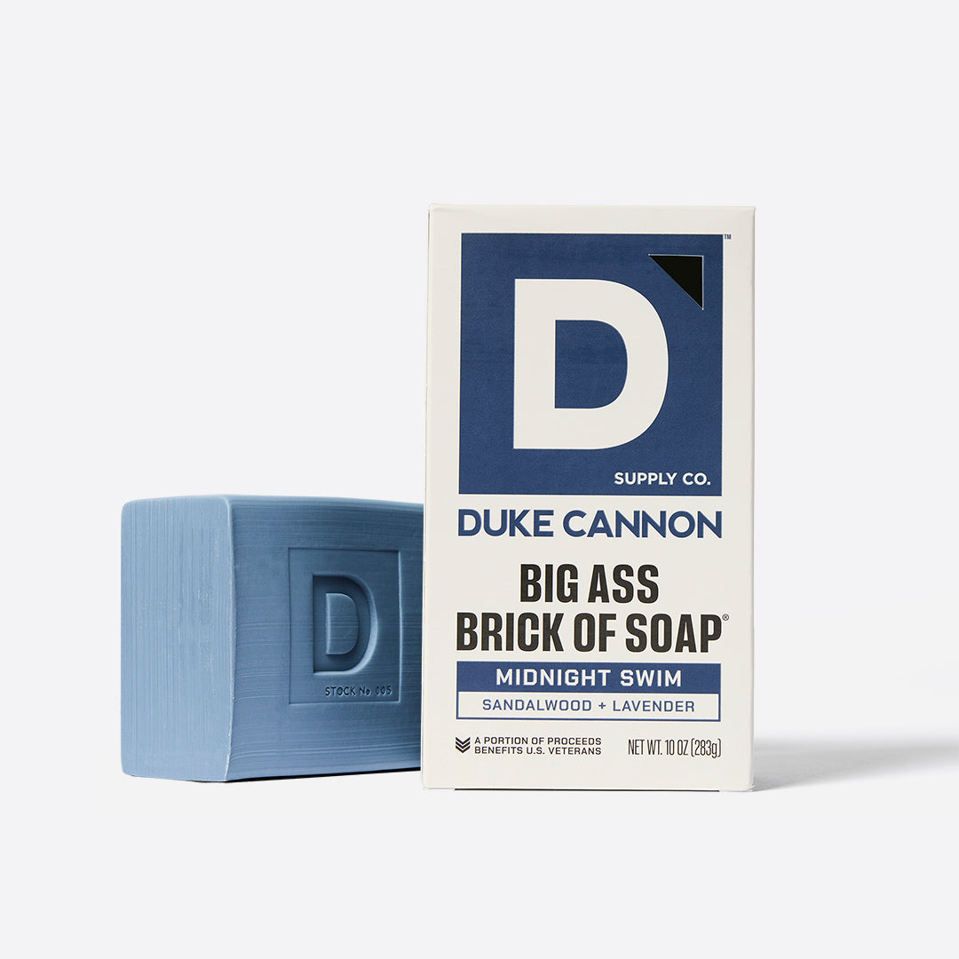 Big Ass Brick of Soap - Midnight Swim by DUKE CANNON - Non-toxic, STOP rated product free from harmful chemicals