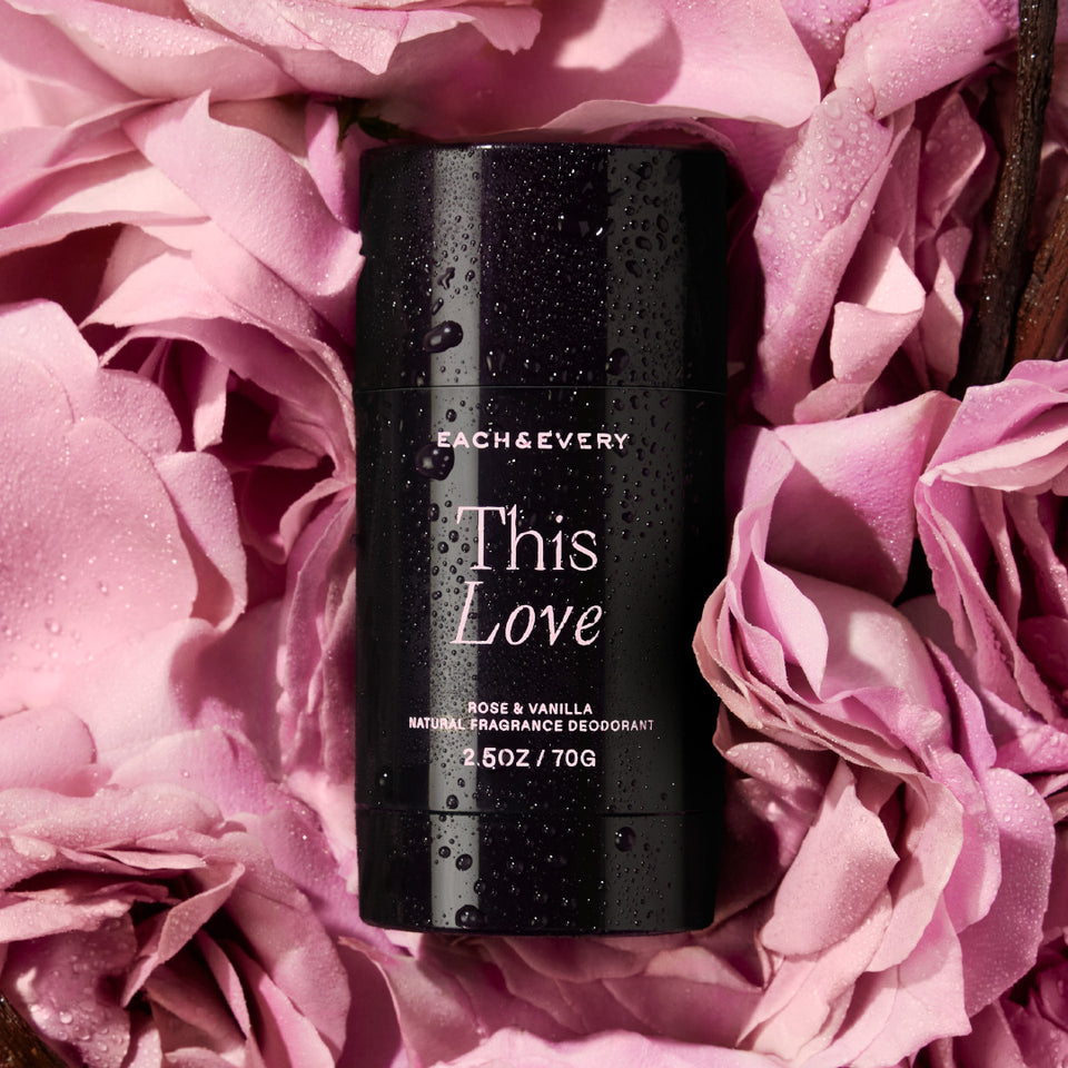 Natural Fragrance Deodorant - This Love Rose & Vanilla by EACH & EVERY - Non-toxic, SLOW rated product free from harmful chemicals