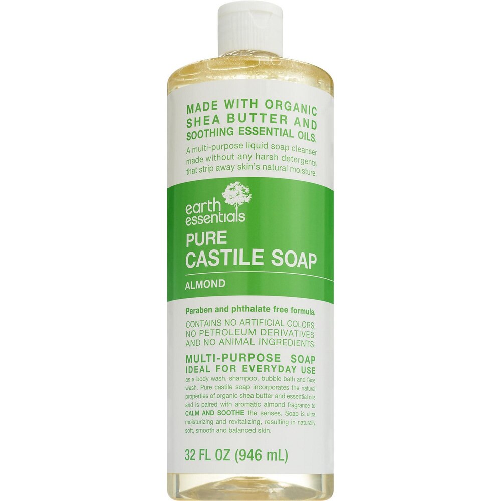 Pure Castile Soap - Almond by earth essentials - Non-toxic Soaps + Body Washes product rated SLOW by Million Marker, free from BPA, phthalates, and parabens
