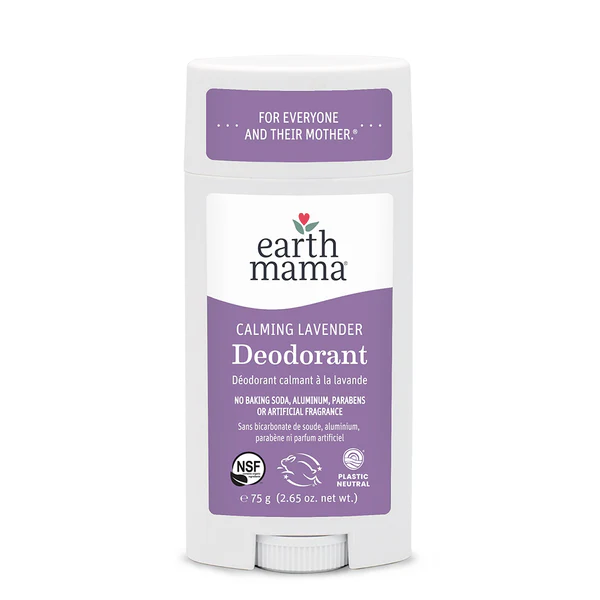 Calming Lavender Deodorant by Earth Mama - Non-toxic, SLOW rated product free from harmful chemicals