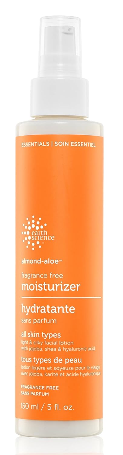 Almond-Aloe Fragrance Free Moisturizer Facial Lotion by earth science - Non-toxic, SLOW rated product free from harmful chemicals