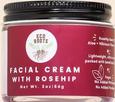 Facial Cream with Rosehips by ECO ROOTS - Non-toxic Facial Care product rated SLOW by Million Marker, free from BPA, phthalates, and parabens