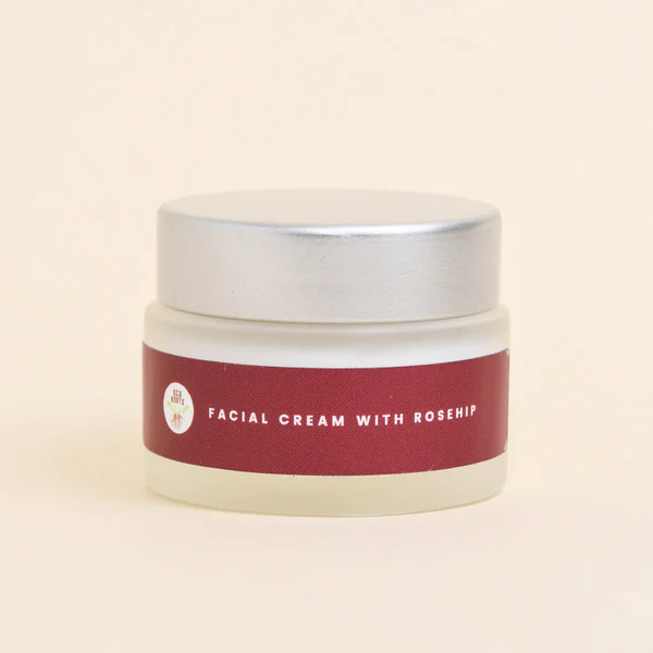 Facial Cream with Rosehip by ECO ROOTS - Non-toxic, SLOW rated product free from harmful chemicals