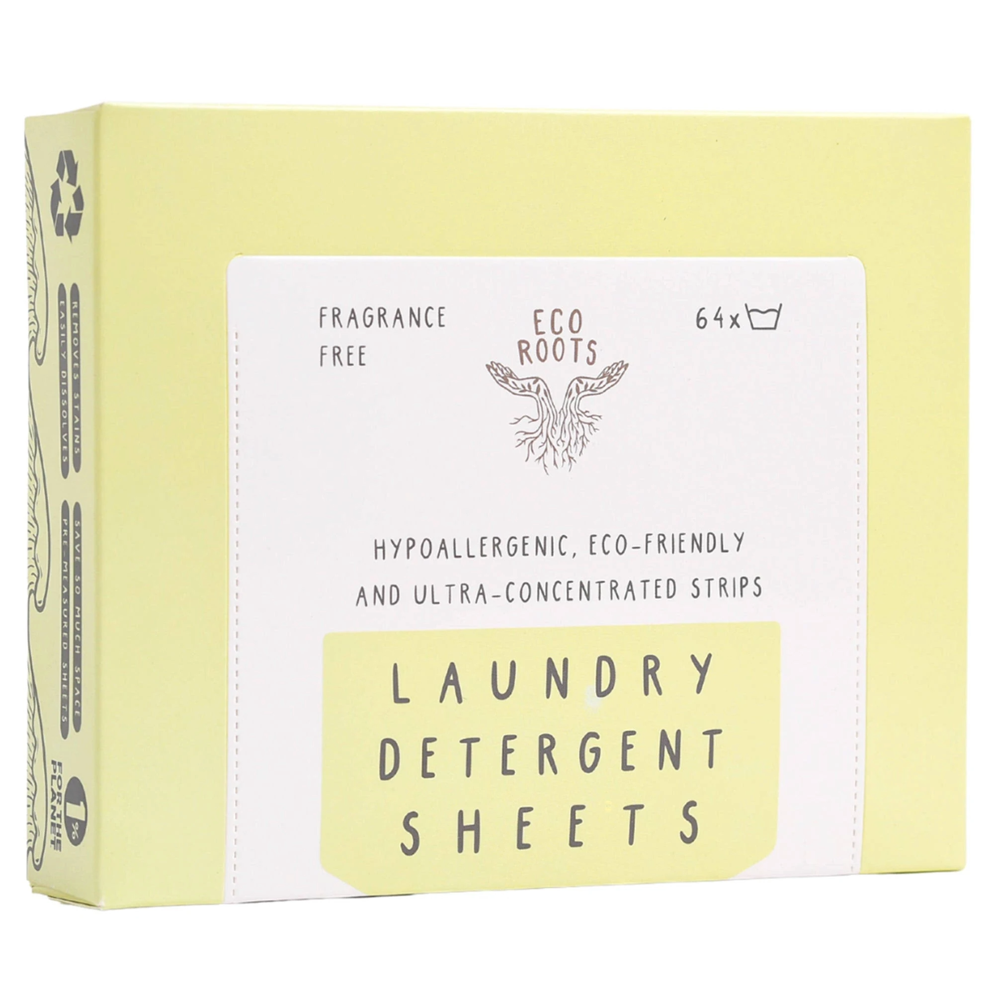 ECO ROOTS Laundry Detergent Sheets, Fragrance-free