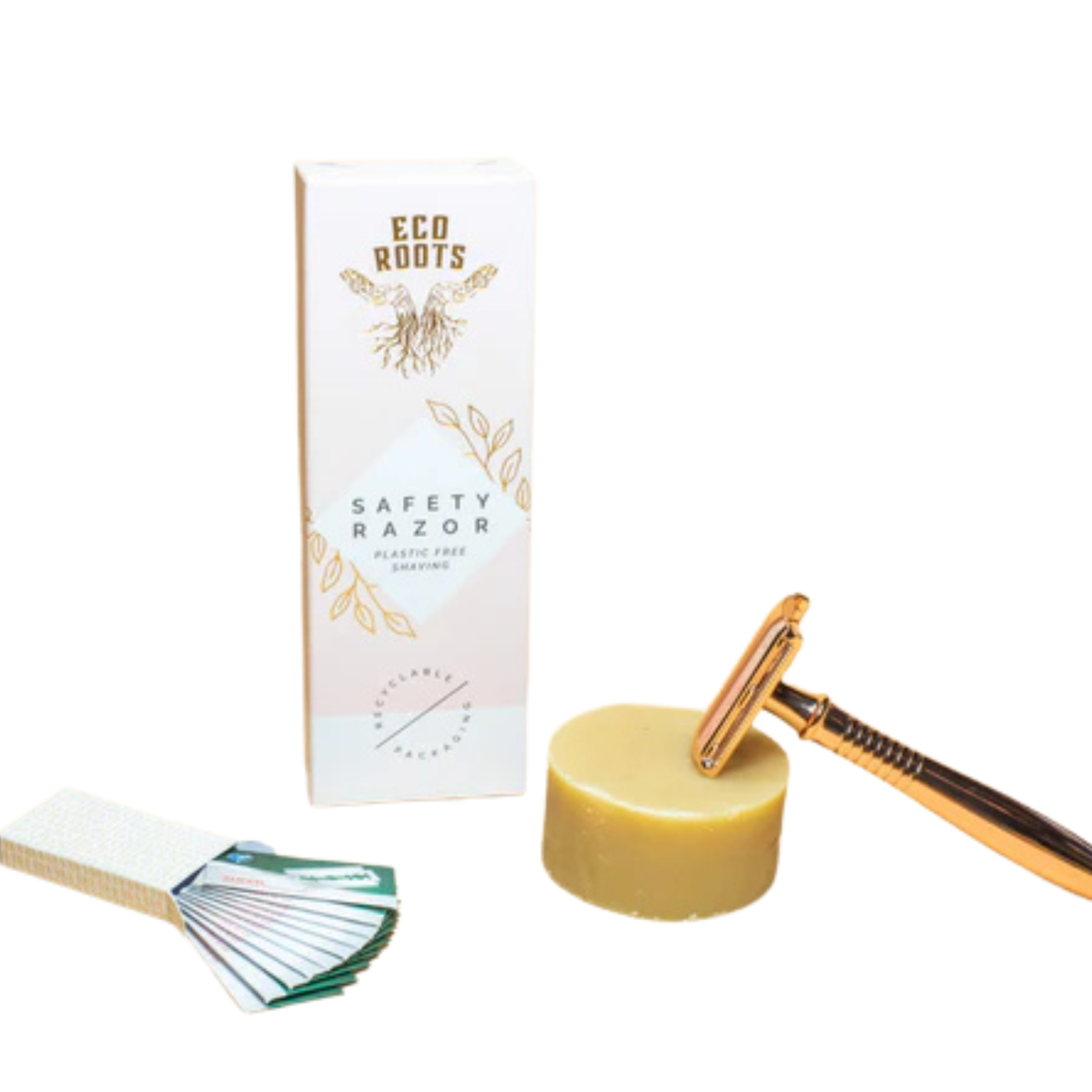 Zero-Waste Shaving Kit by ECO Roots - Non-toxic, GO rated product free from harmful chemicals
