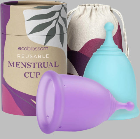 Reusable Menstrual Cup by ecoblossom - Non-toxic Period Care product rated SLOW by Million Marker, free from BPA, phthalates, and parabens