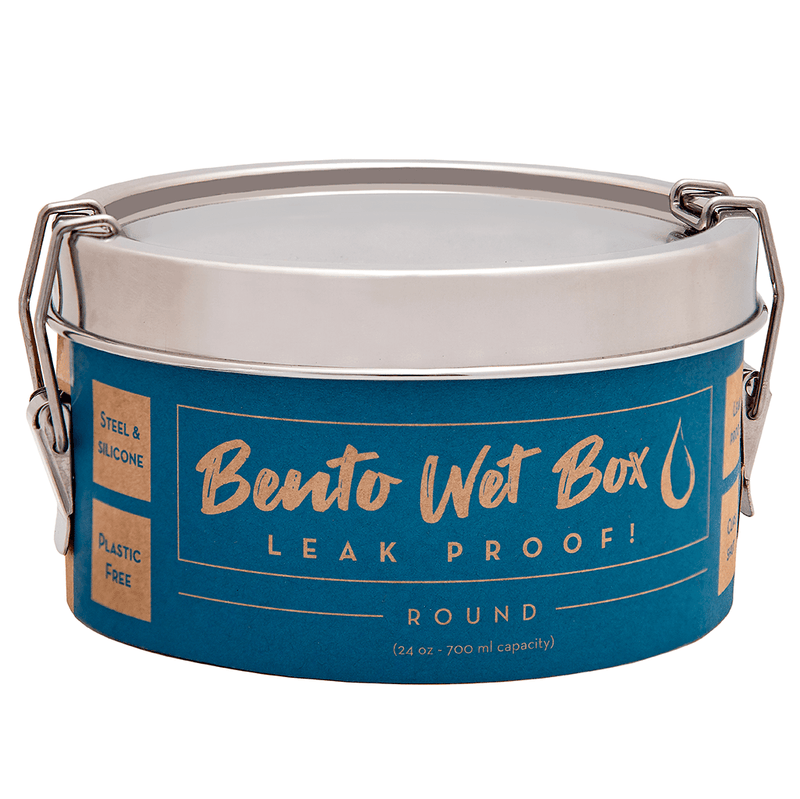 Bento Wet Large Round Stainless Steel Food Container by ECOlunchbox - Non-toxic, GO rated product free from harmful chemicals
