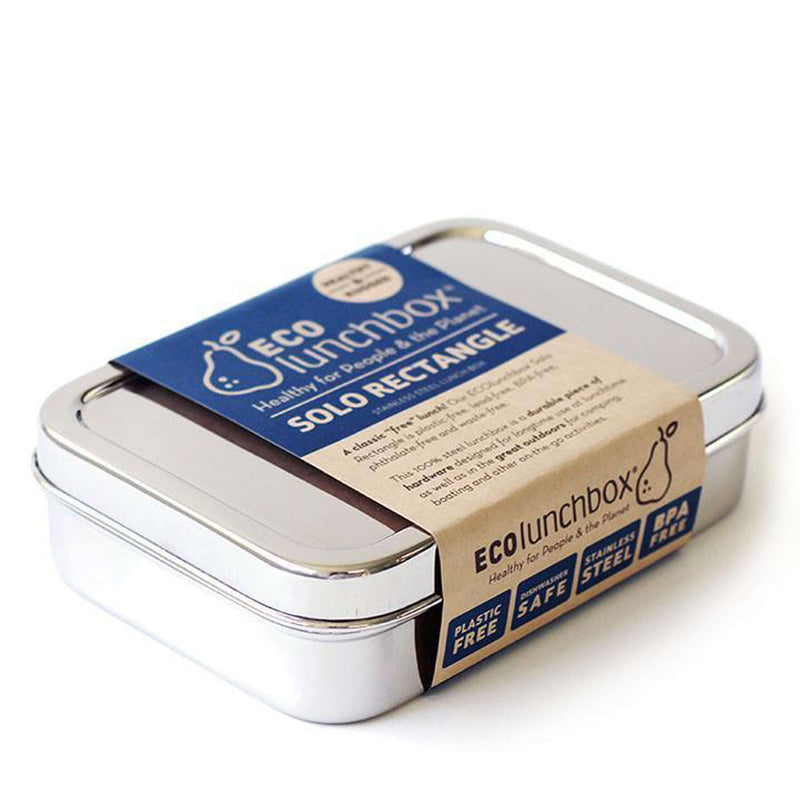 Solo Rectangle Stainless Steel Lunch Container by ECOlunchbox - Non-toxic, GO rated product free from harmful chemicals