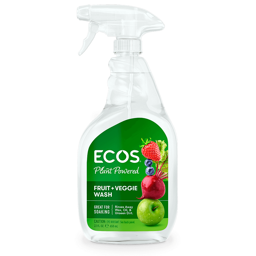 Plant Powered Fruit + Veggie Wash by ECOS - Non-toxic, GO rated product free from harmful chemicals