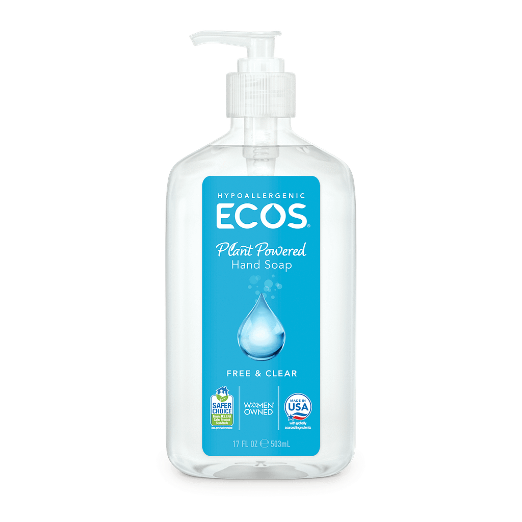 Plant Powered Hand Soap - Free & Clear by ECOS - Non-toxic, SLOW rated product free from harmful chemicals
